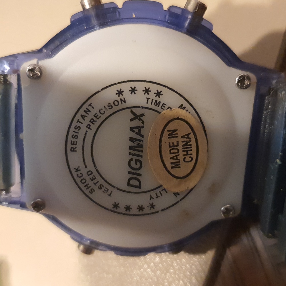 10/$20 Digimax Blue/White Digital Alarm Chrono Men's Watch - Picture 4 of 4